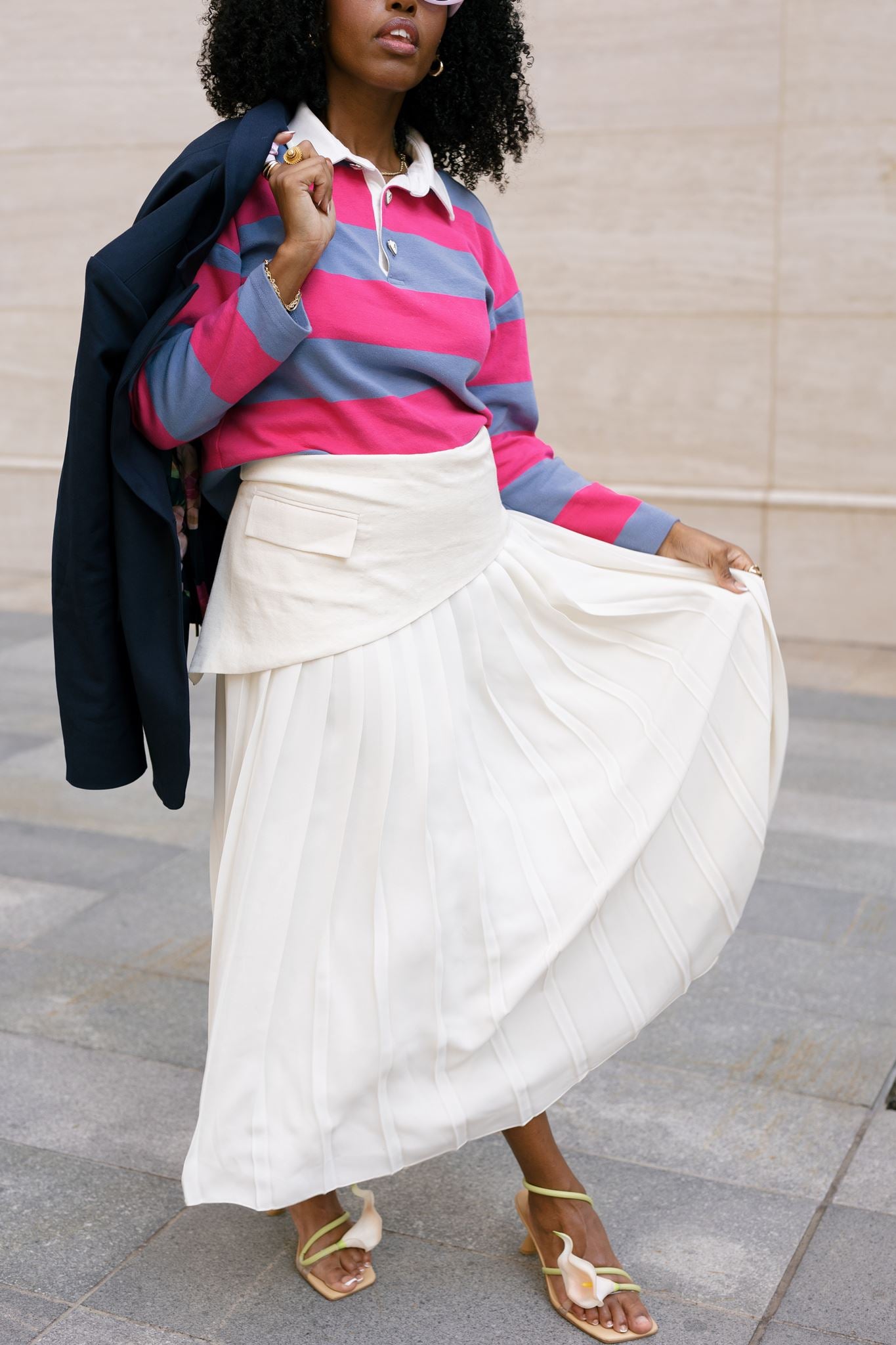 Desk to Dinner | Pleated Linen Skirt