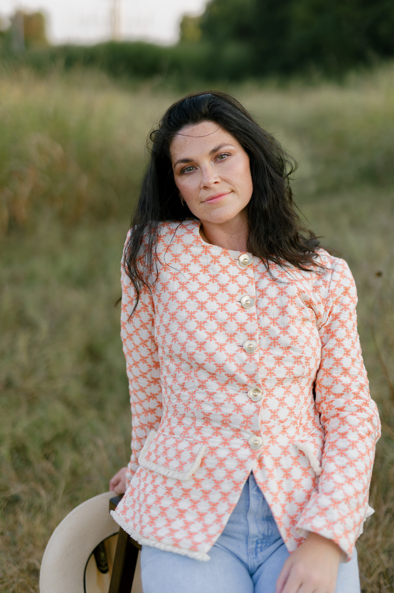 Women's Cotton Quilted Peplum Lady Jacket