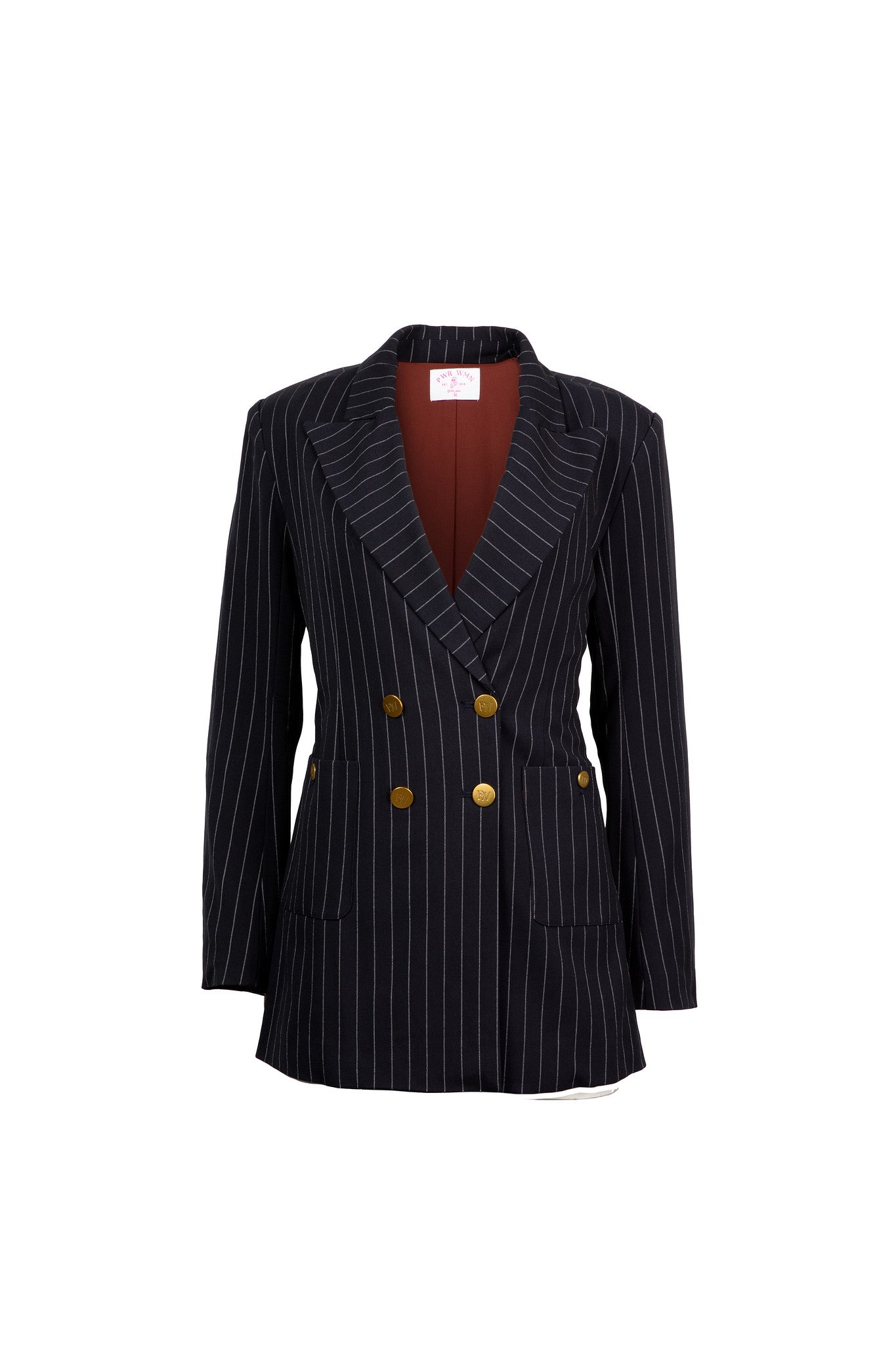 The New York Minute | Women's Pinstripe Blazer Jacket - PWR WMN