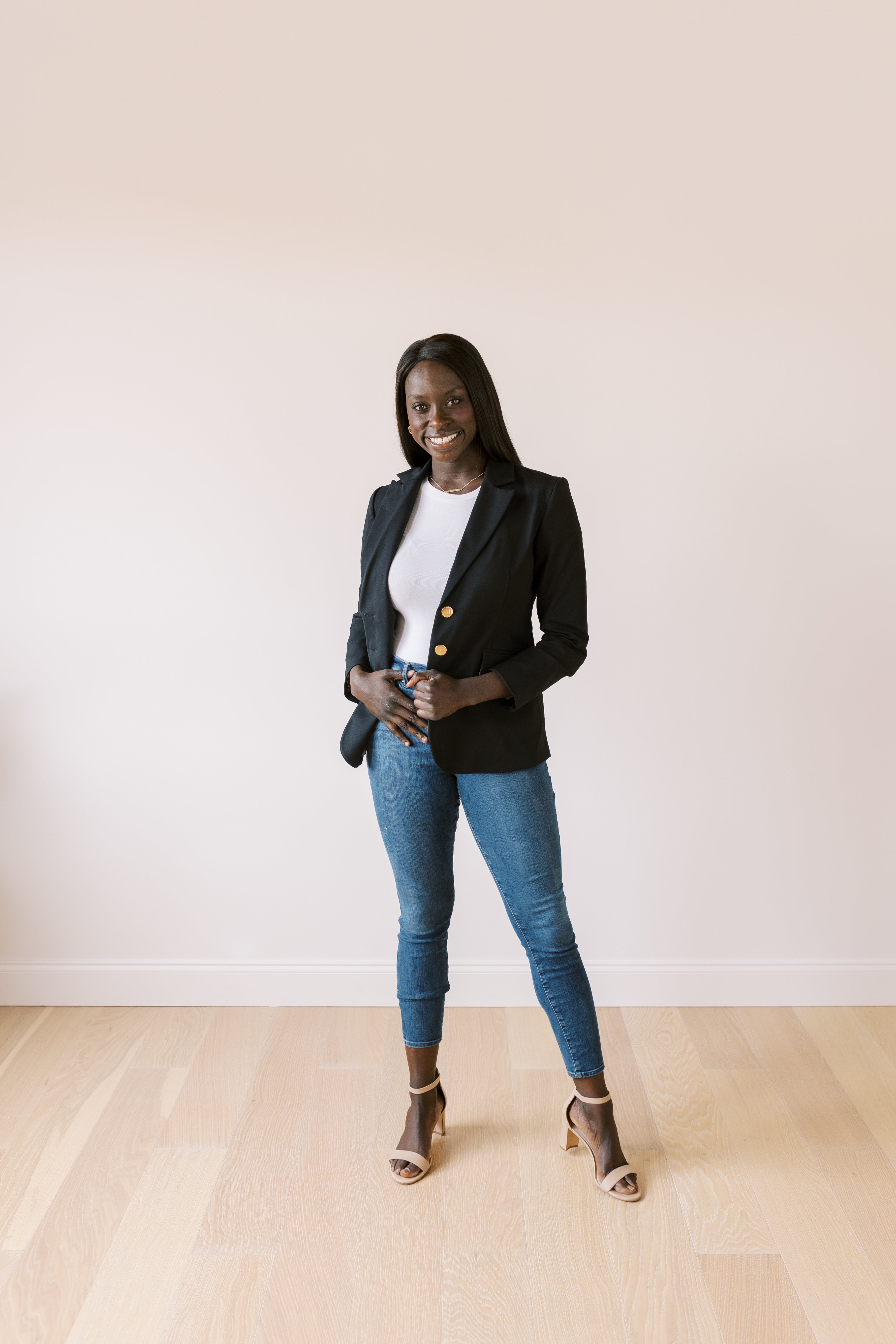 womens black oversized blazer suit jacket