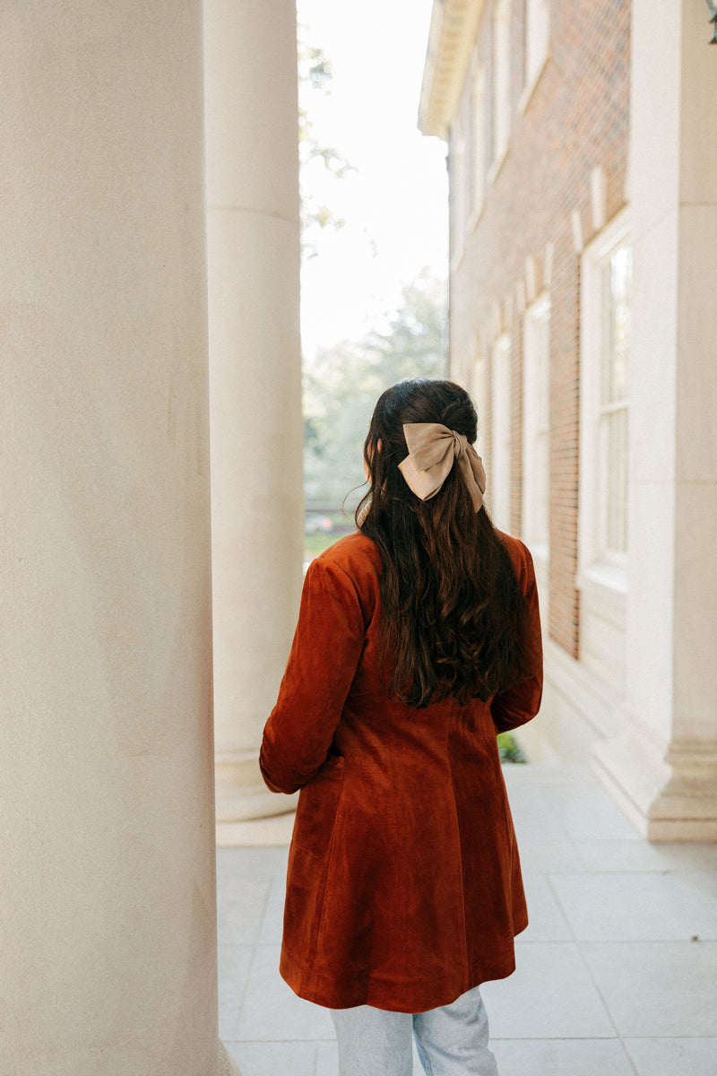 The "Eternal Sunshine" Apricot Velvet Women's Coat Jacket