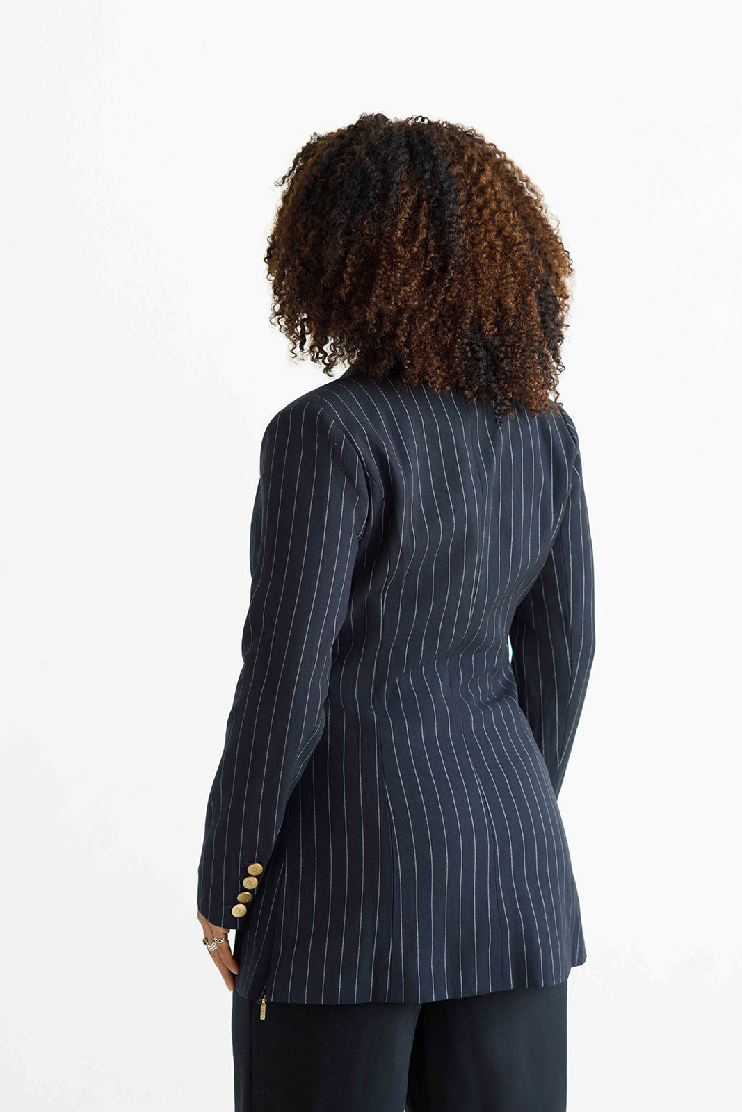 The New York Minute | Pinstripe Double-Breasted Blazer