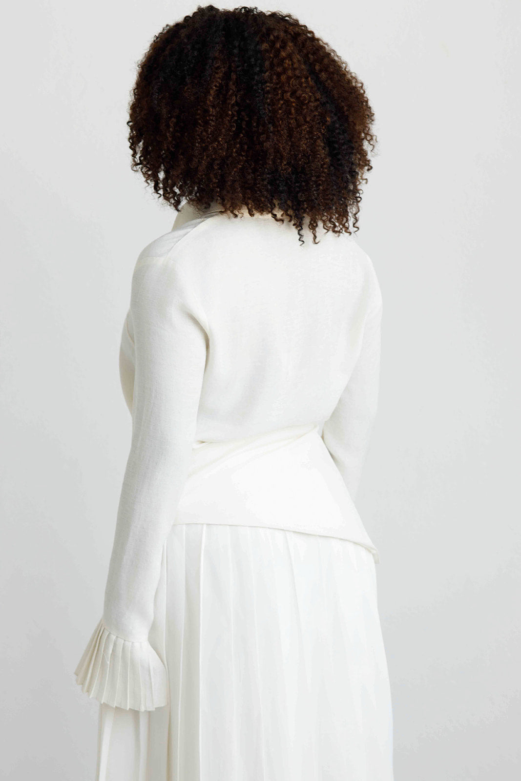 Desk to Dinner | White Linen Blouse