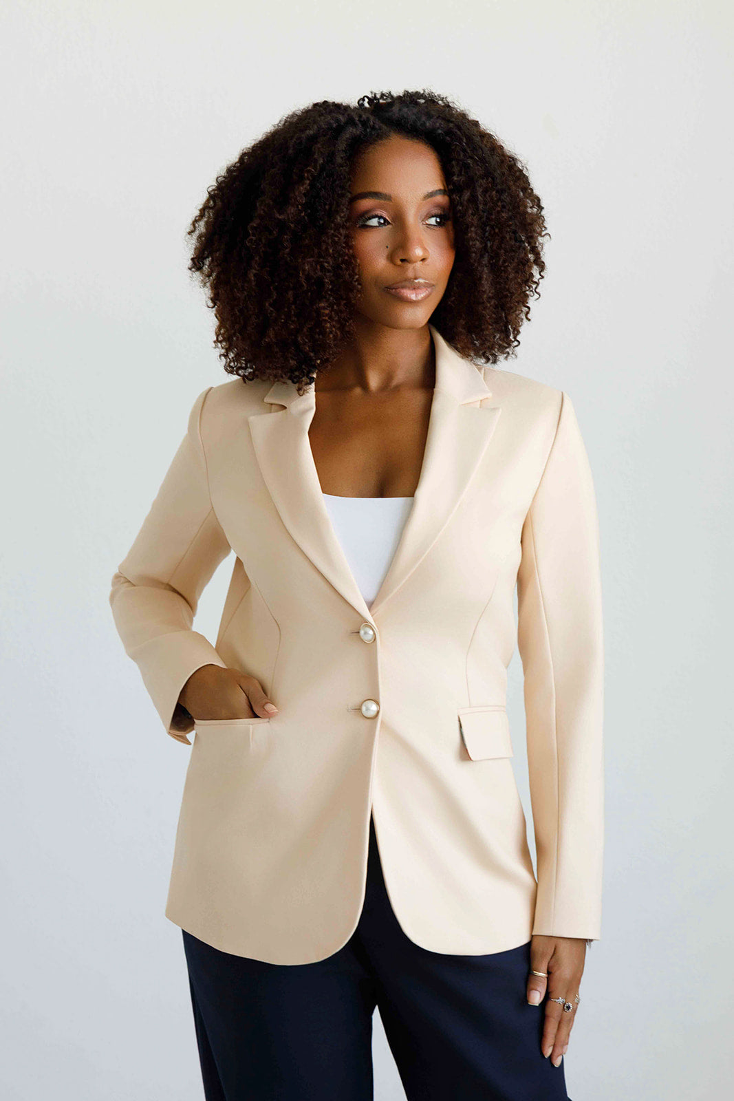 The "I'll Have What She's Having" | Peachy Cream Blazer
