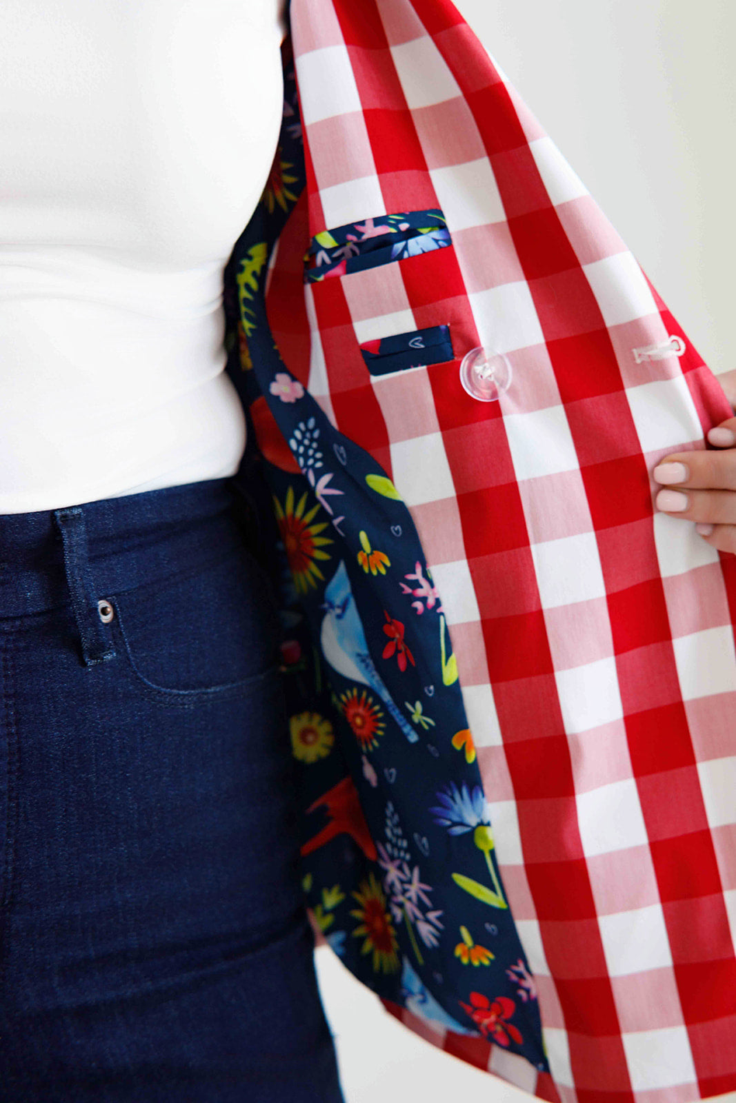 The Queen of Hearts | Red Plaid Blazer