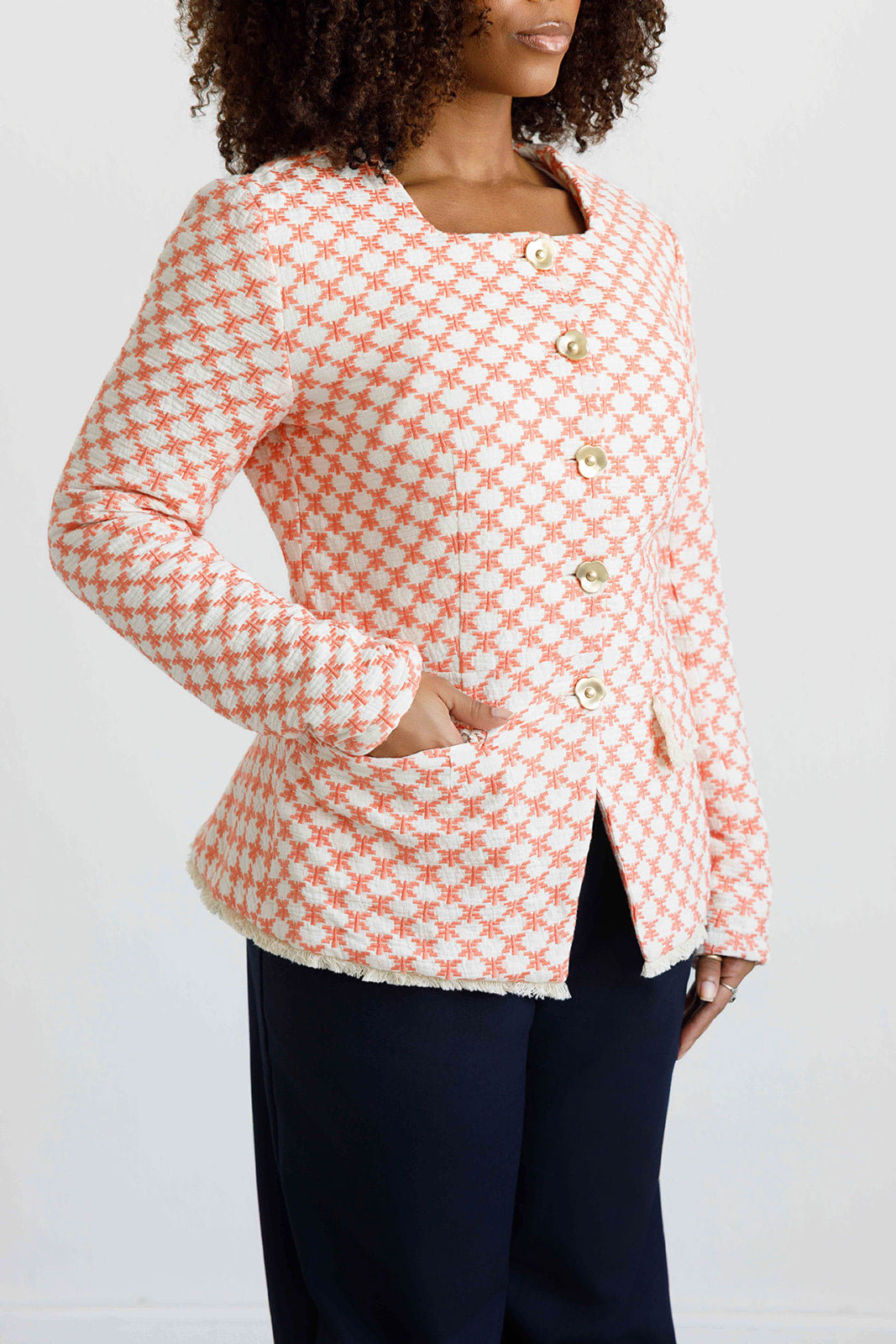 The Mother | Cotton Peplum Lady Jacket