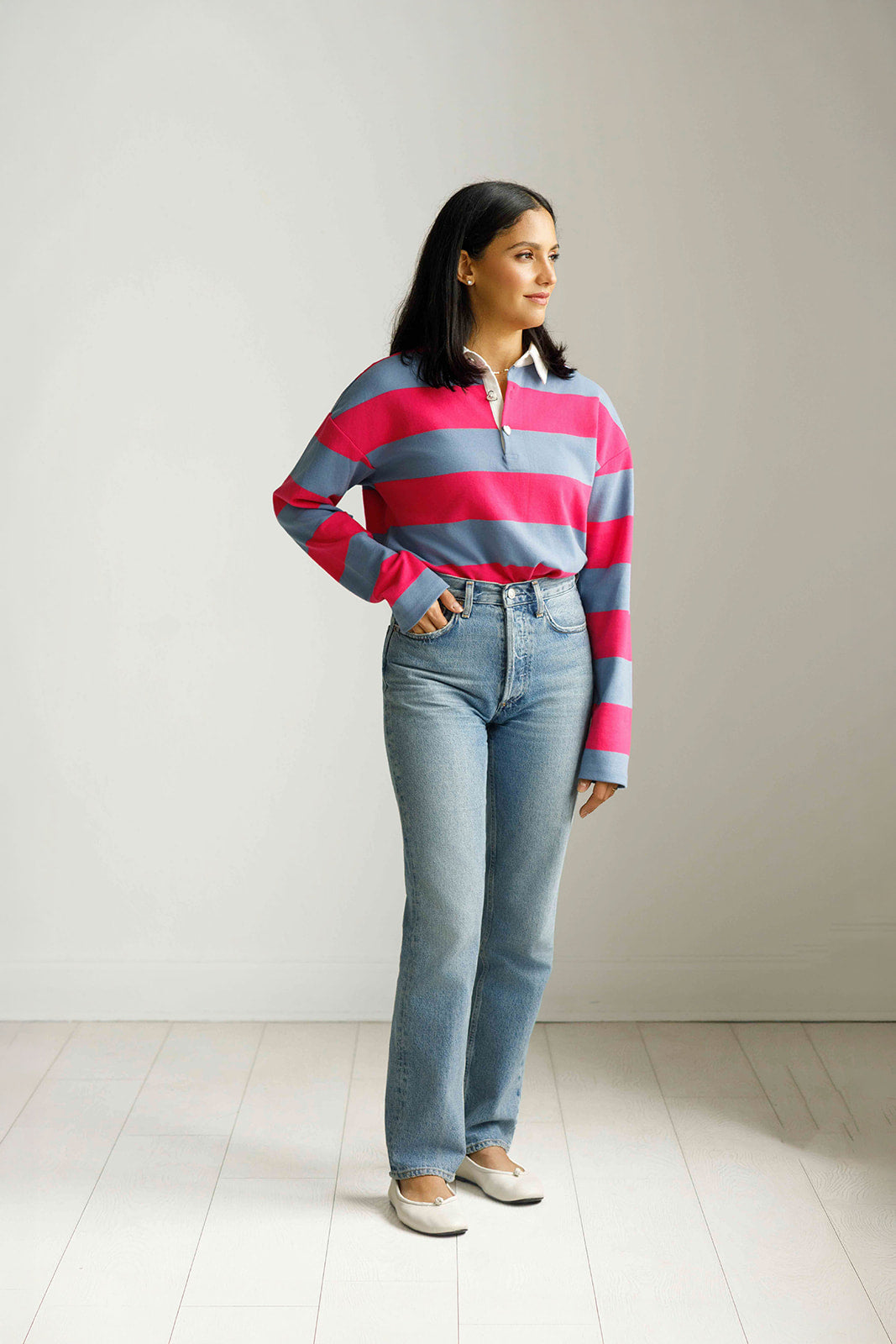 Casual Fridays | Striped Rugby Polo Shirt