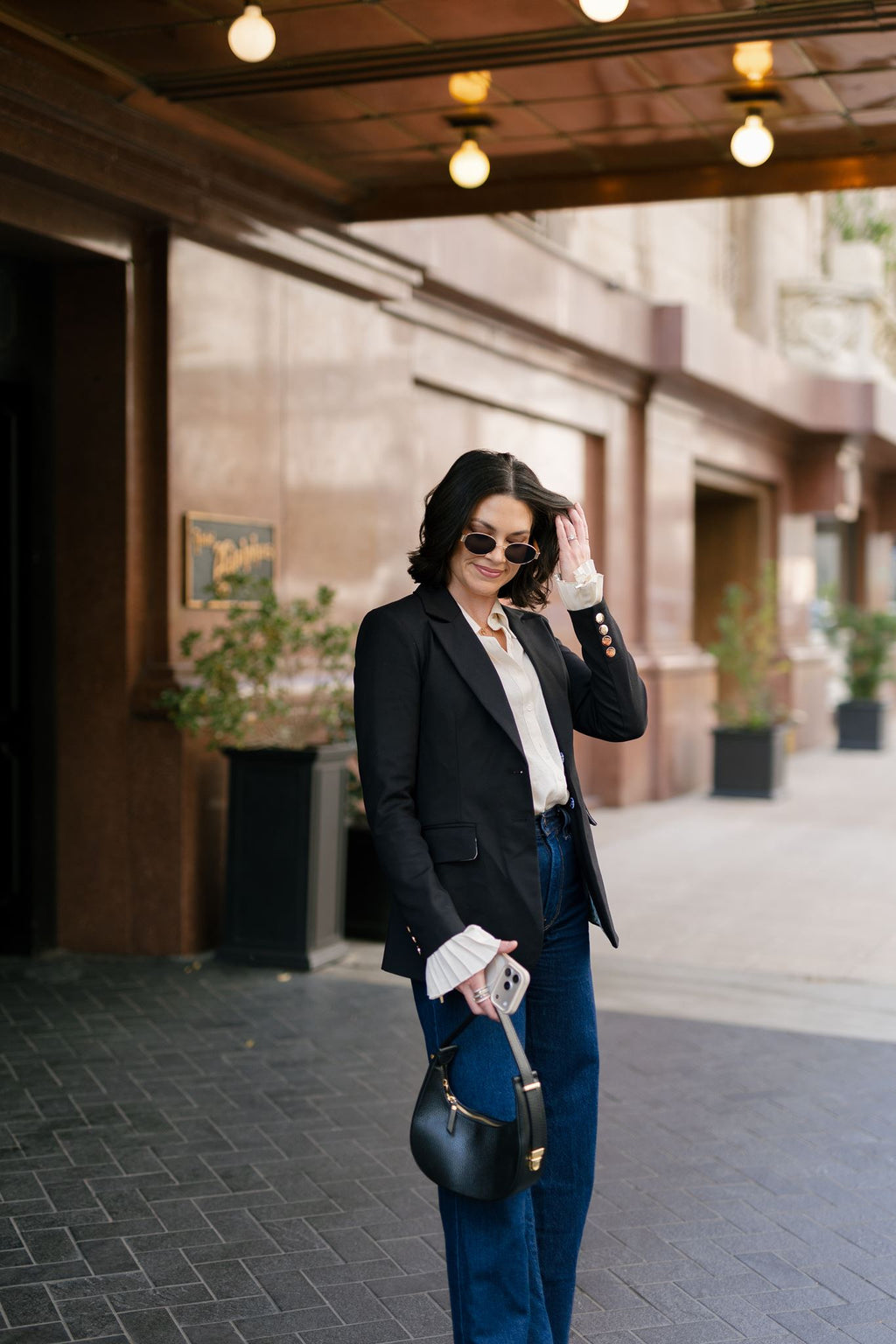 The Miss Noir | Women's Black Oversized Blazer Suit Jacket