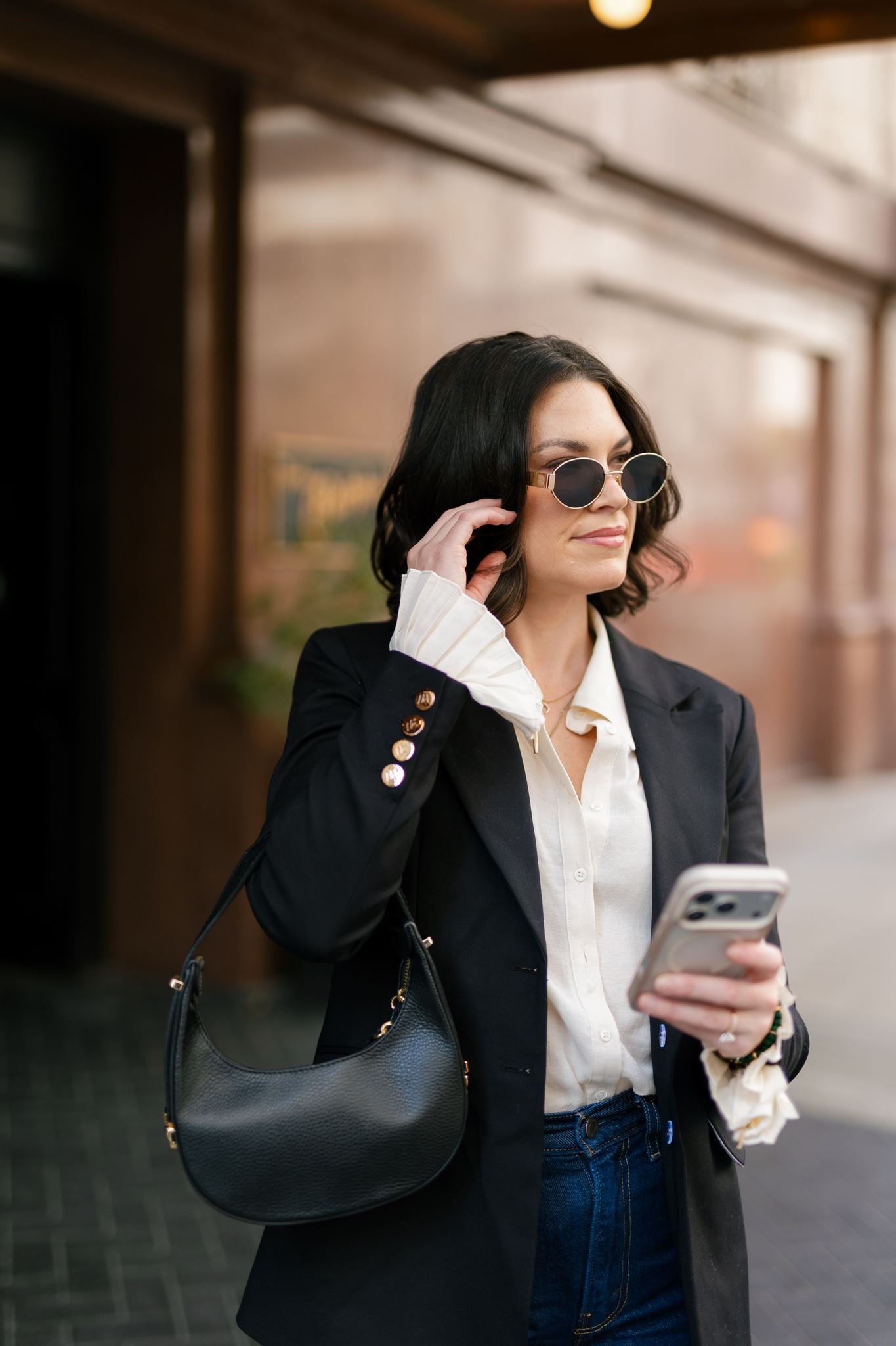 The Miss Noir | Women's Black Oversized Blazer Suit Jacket