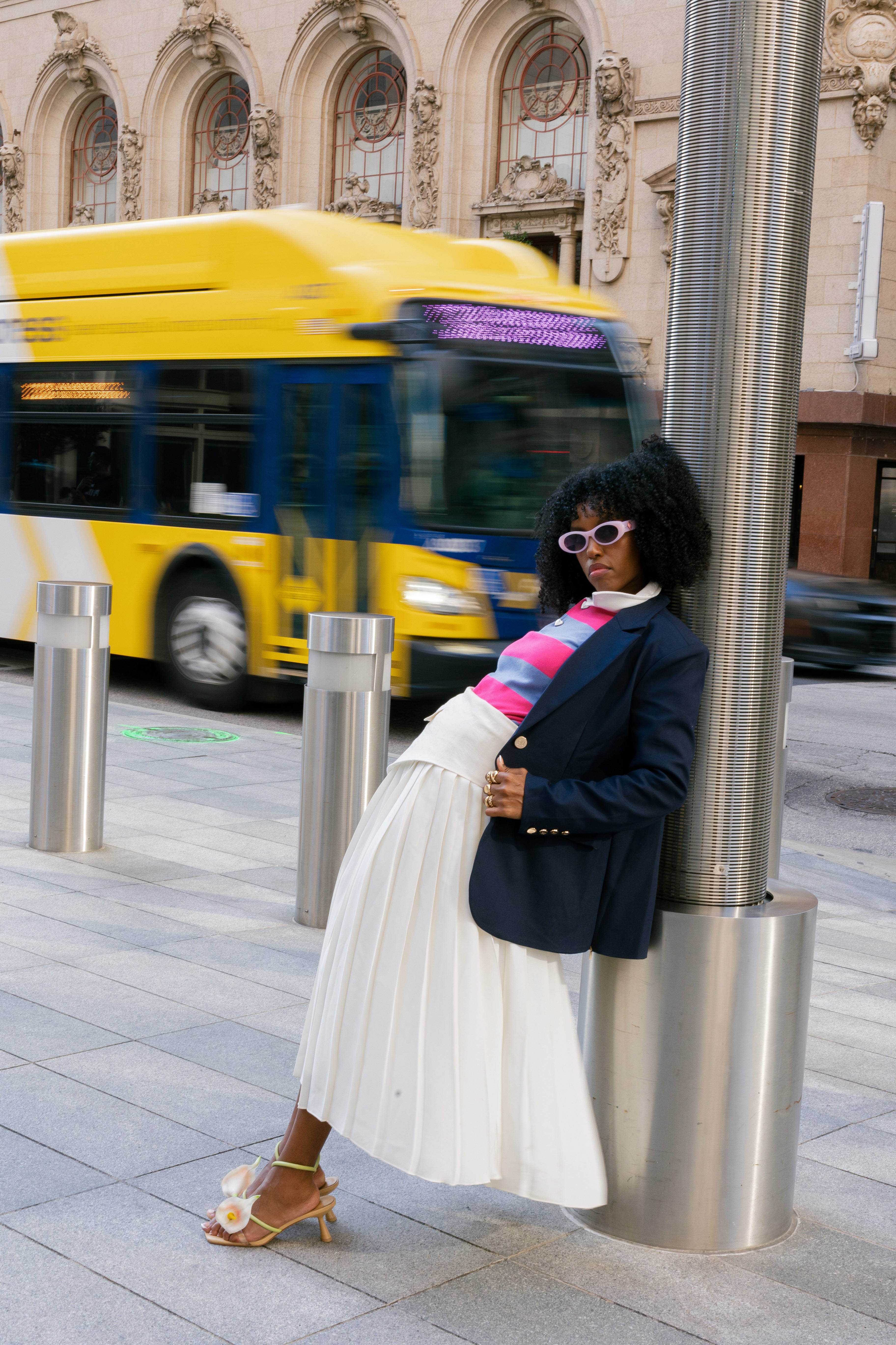 Desk to Dinner | Pleated Linen Skirt