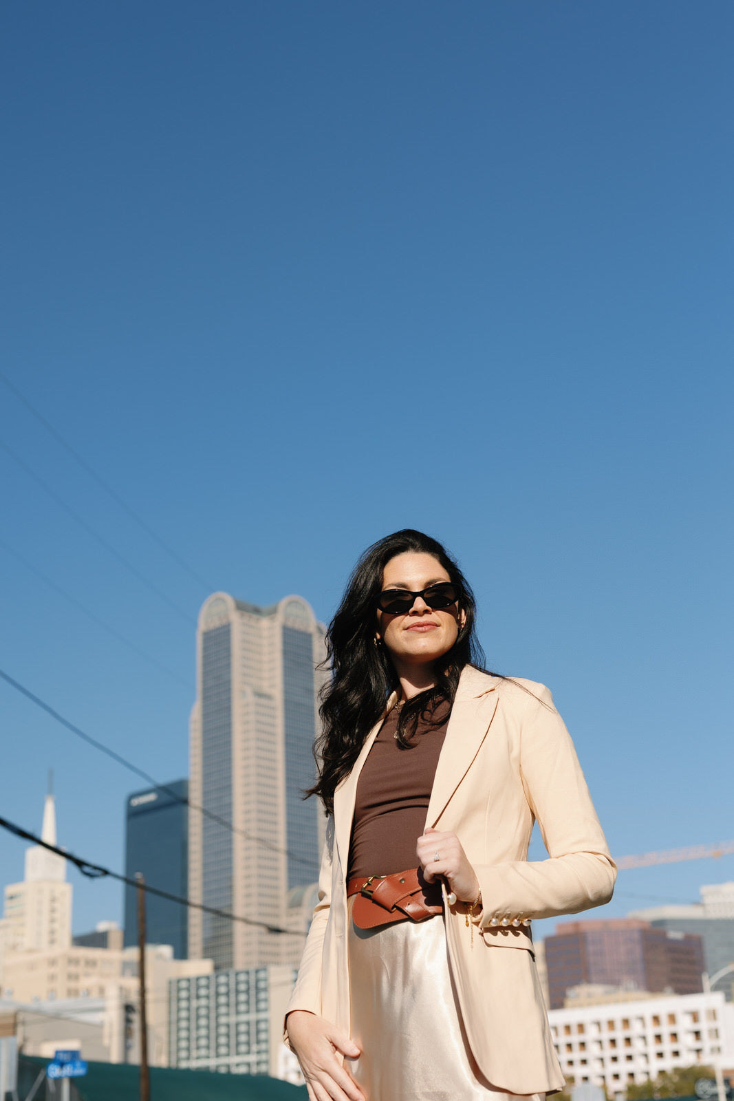 women's beige blazer