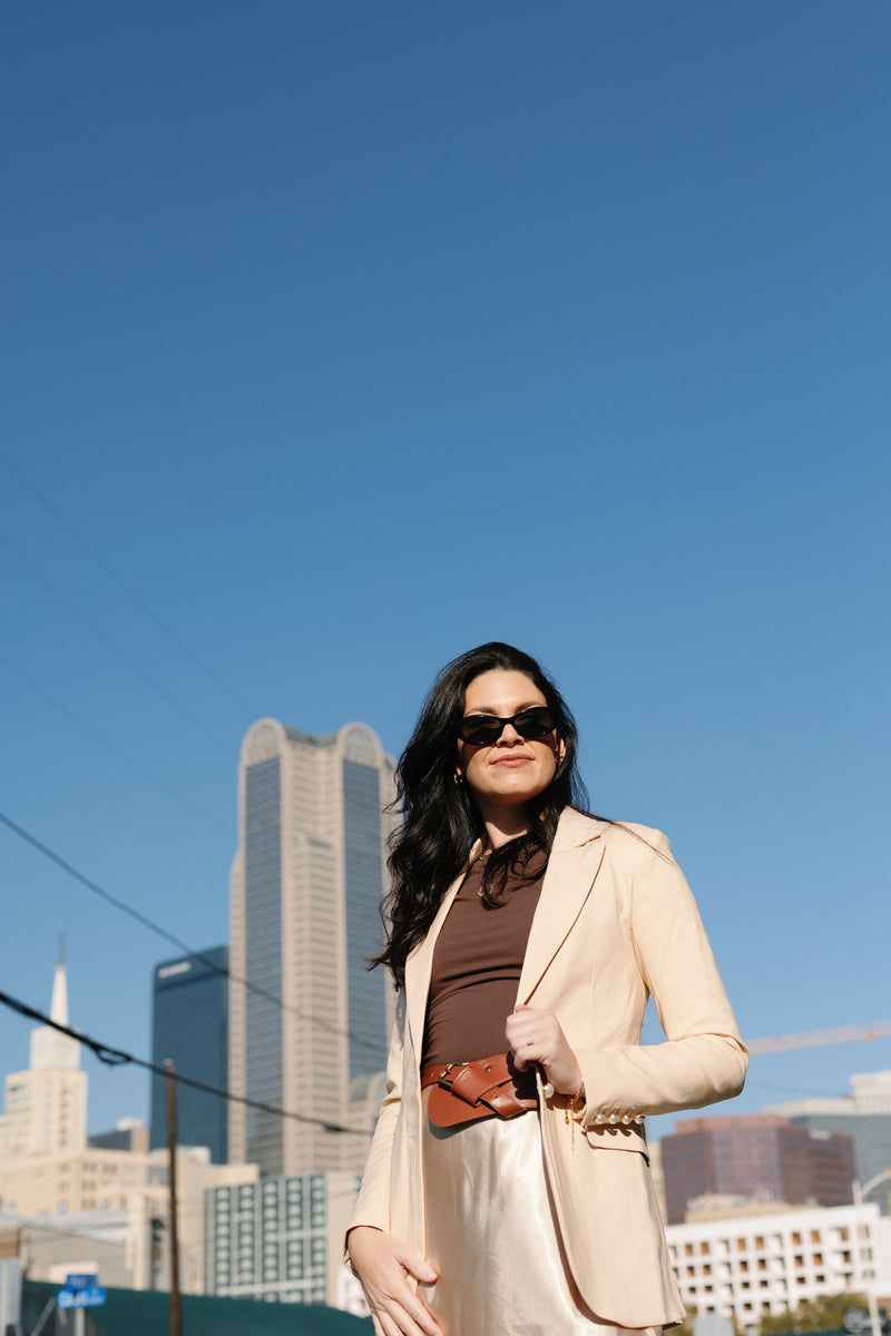women's beige blazer
