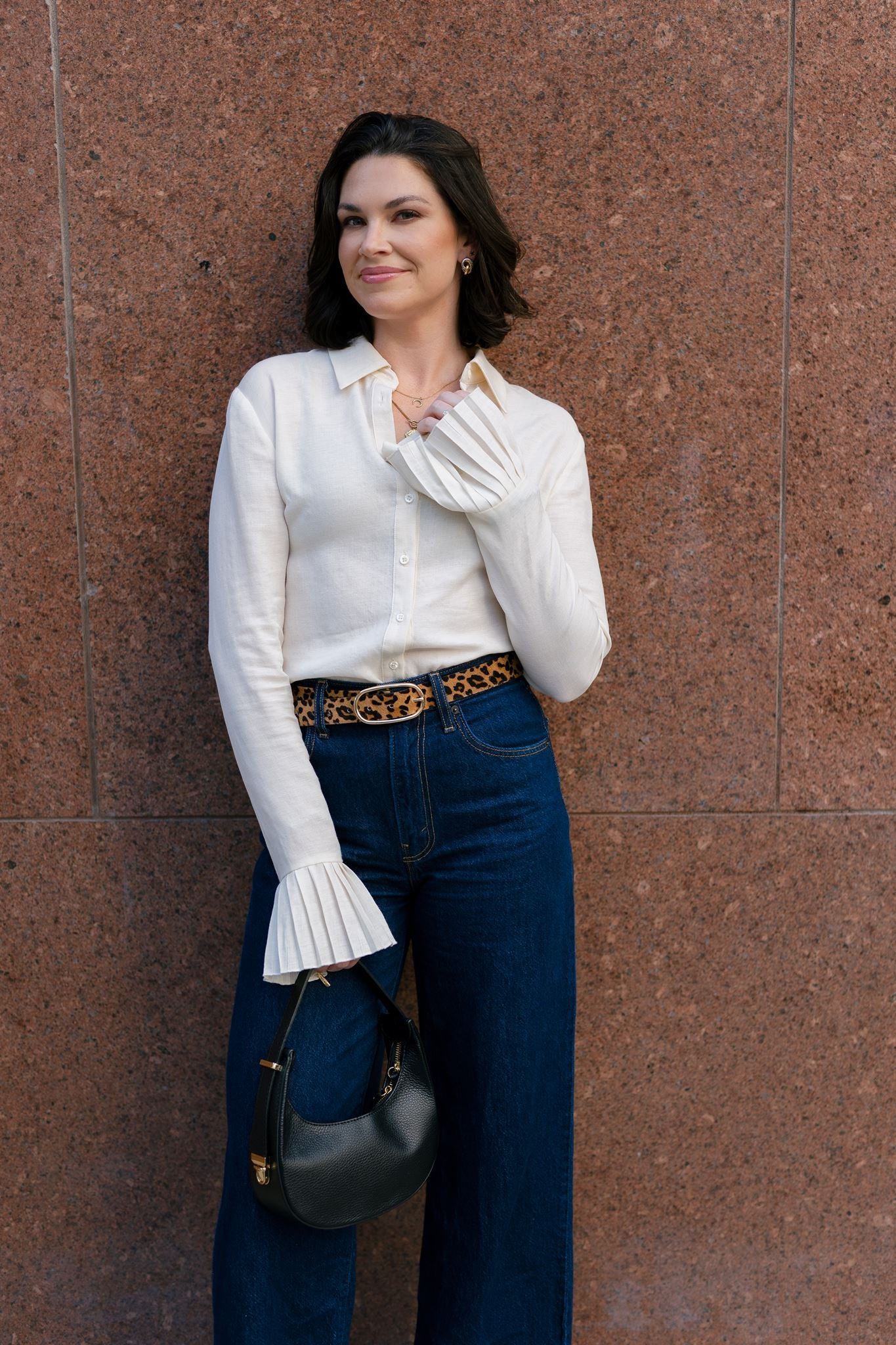Desk to Dinner | White Linen Blouse