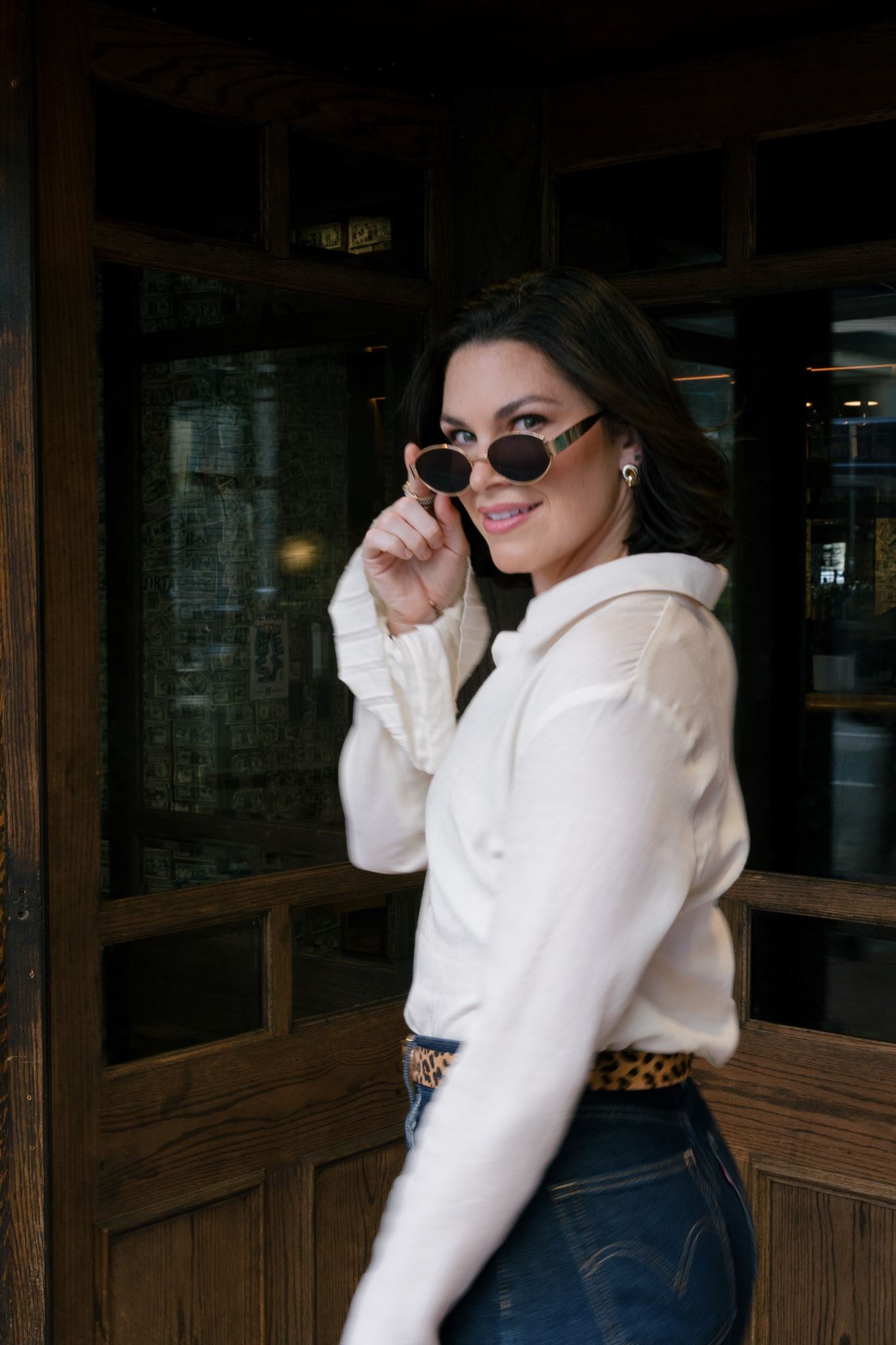 Desk to Dinner | White Linen Blouse
