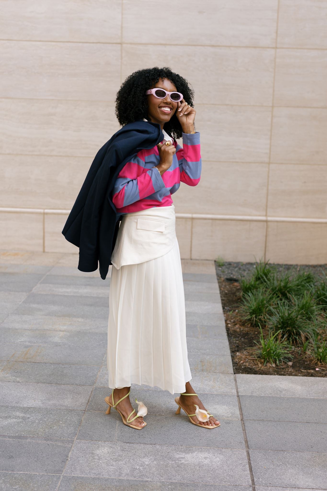 Desk to Dinner | Pleated Linen Skirt