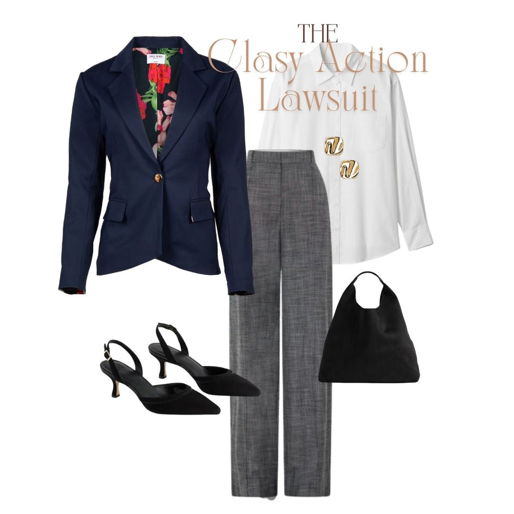 Class(y) Action Lawsuit | Women’s Navy Blue Blazer Suit Jacket