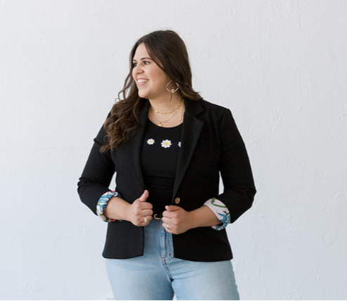 She Means Business | Women's Black Blazer Suit Jacket - PWR WMN