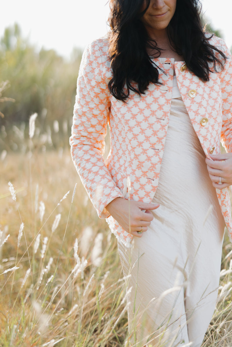 Women's Cotton Quilted Peplum Lady Jacket 