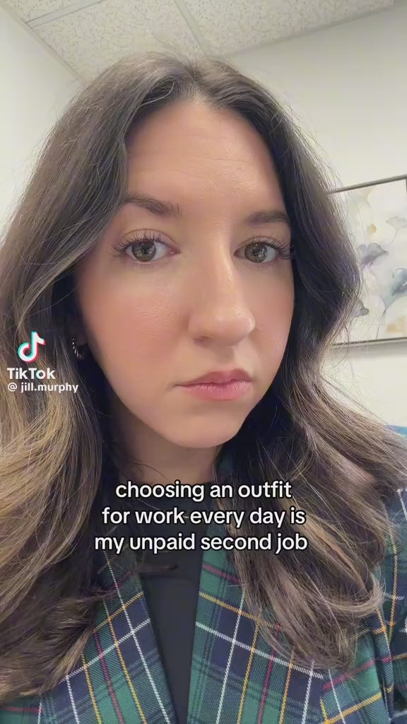 La veste de costume blazer équestre à carreaux verts « Old Girl » pour femmes