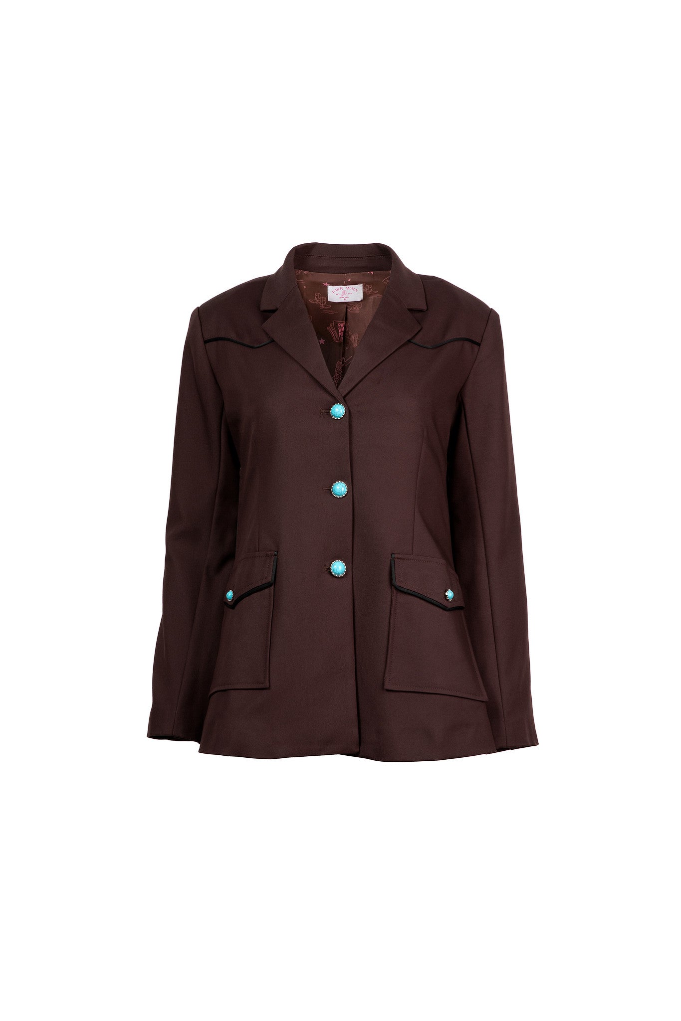 The Dolly | Women's Western Brown Blazer - PWR WMN