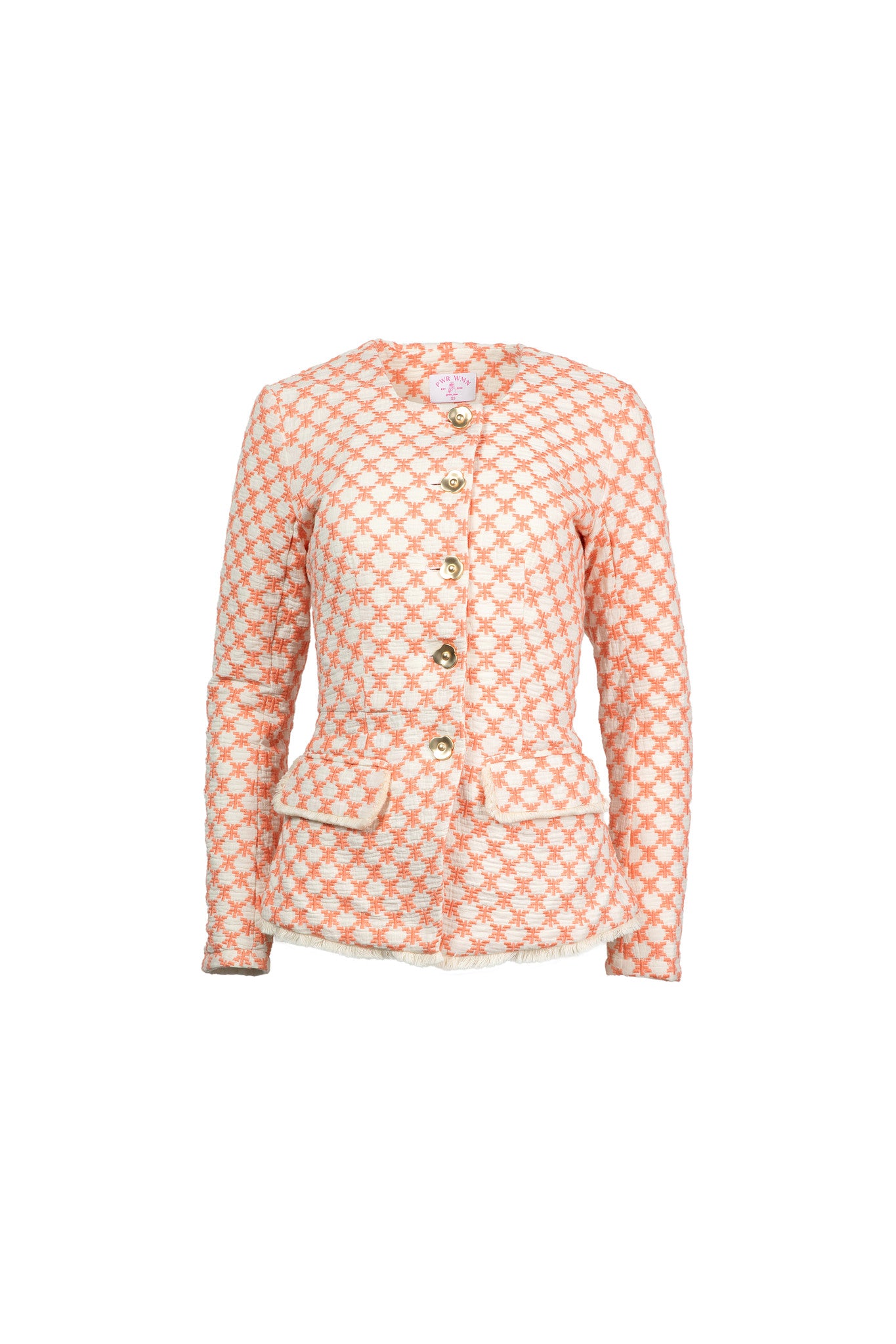 Mother | Women's Embroidered & Quilted Peplum Lady Jacket - PWR WMN