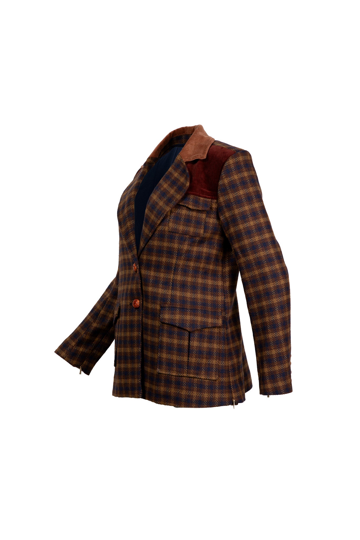 The Moonrise Queendom | Women's Plaid Blazer Coat - PWR WMN