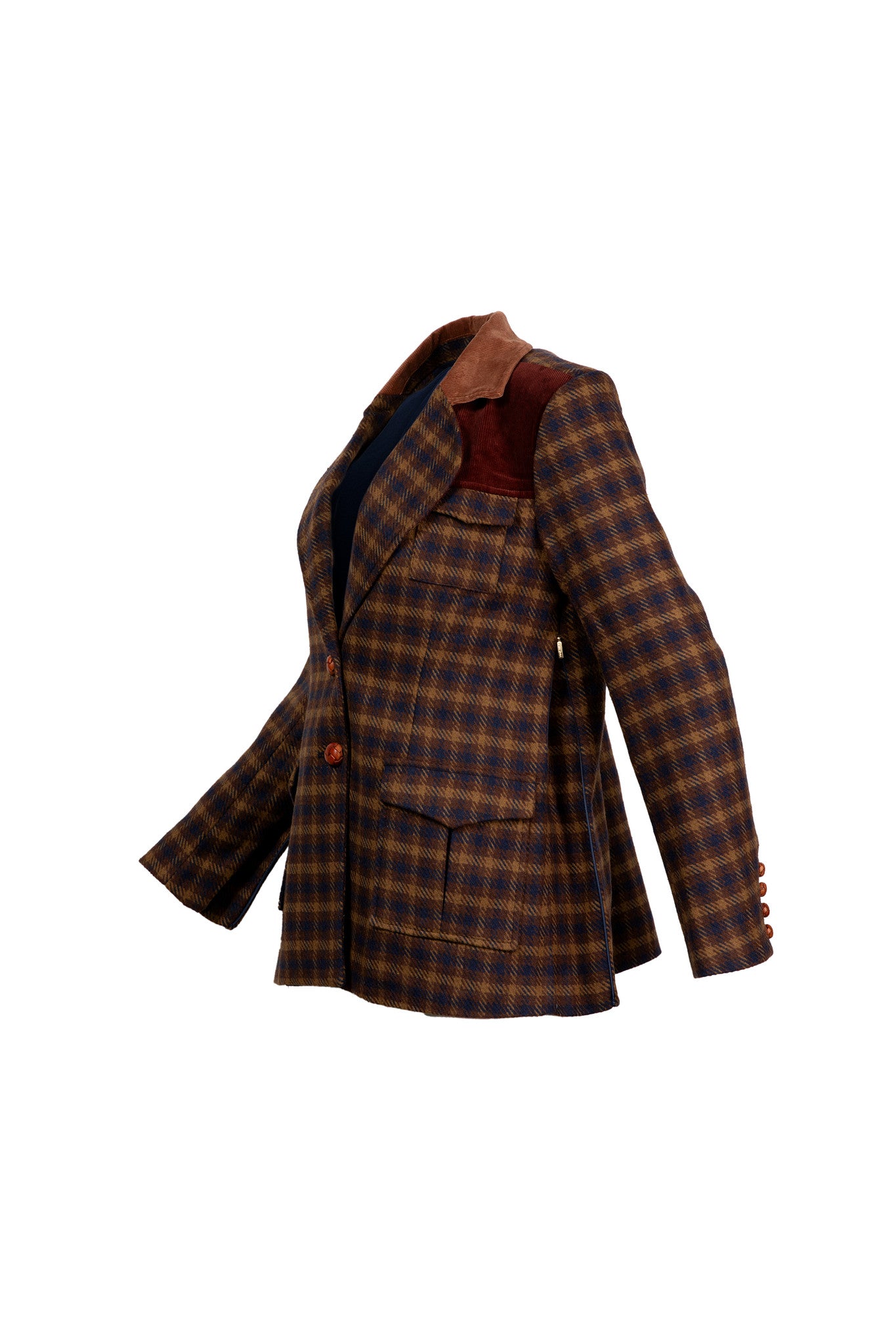 The Moonrise Queendom | Women's Plaid Blazer Coat - PWR WMN