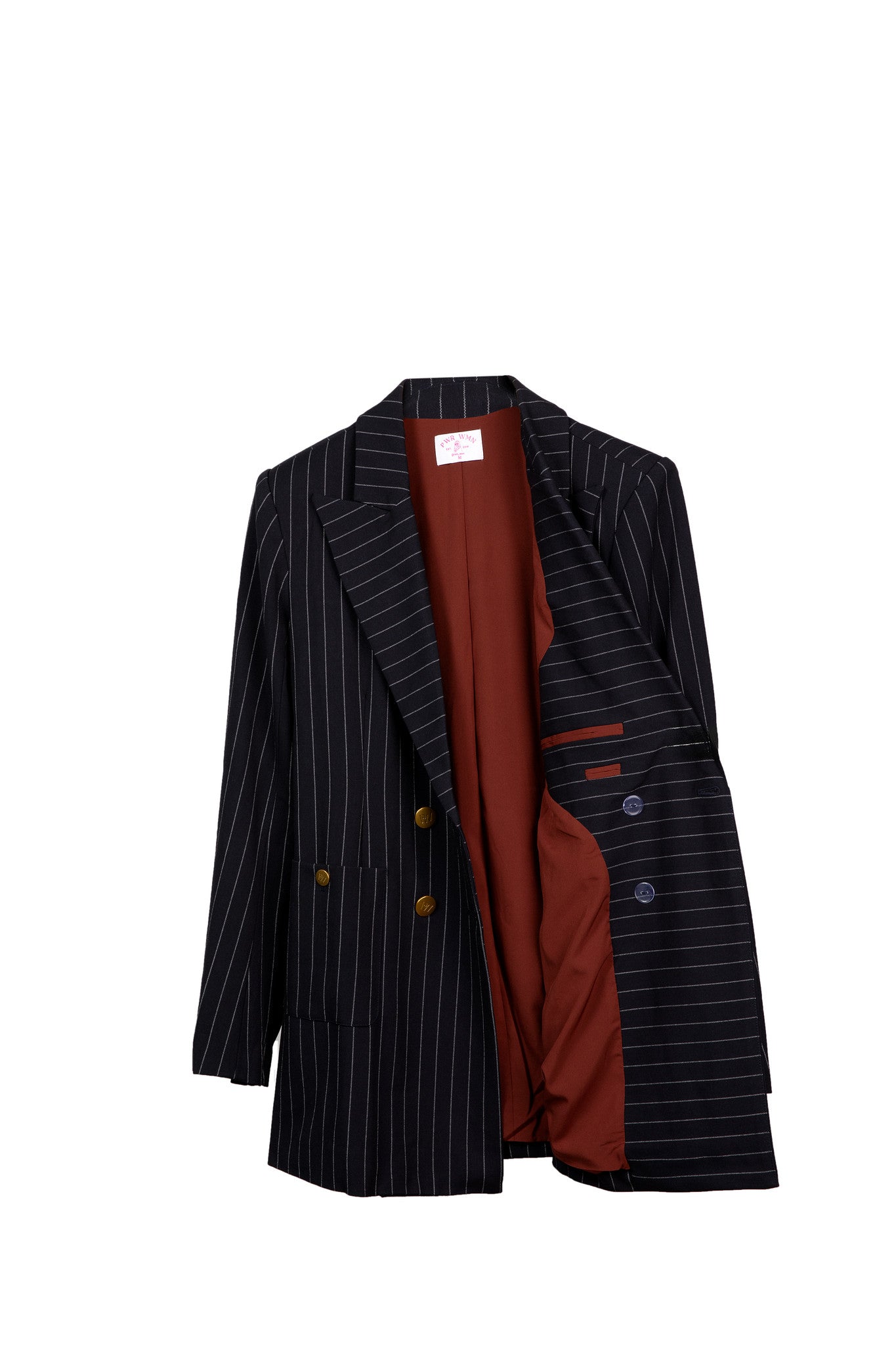 The New York Minute | Women's Pinstripe Blazer Jacket - PWR WMN