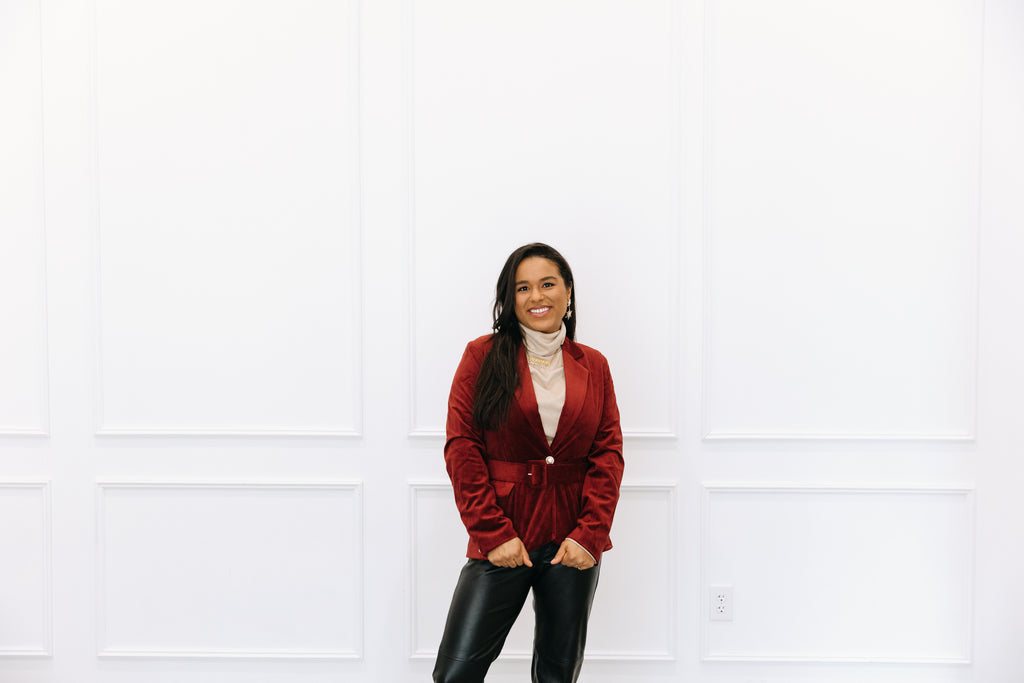 women's velvet blazer, women's velvet jacket, women's burgundy velvet jacket