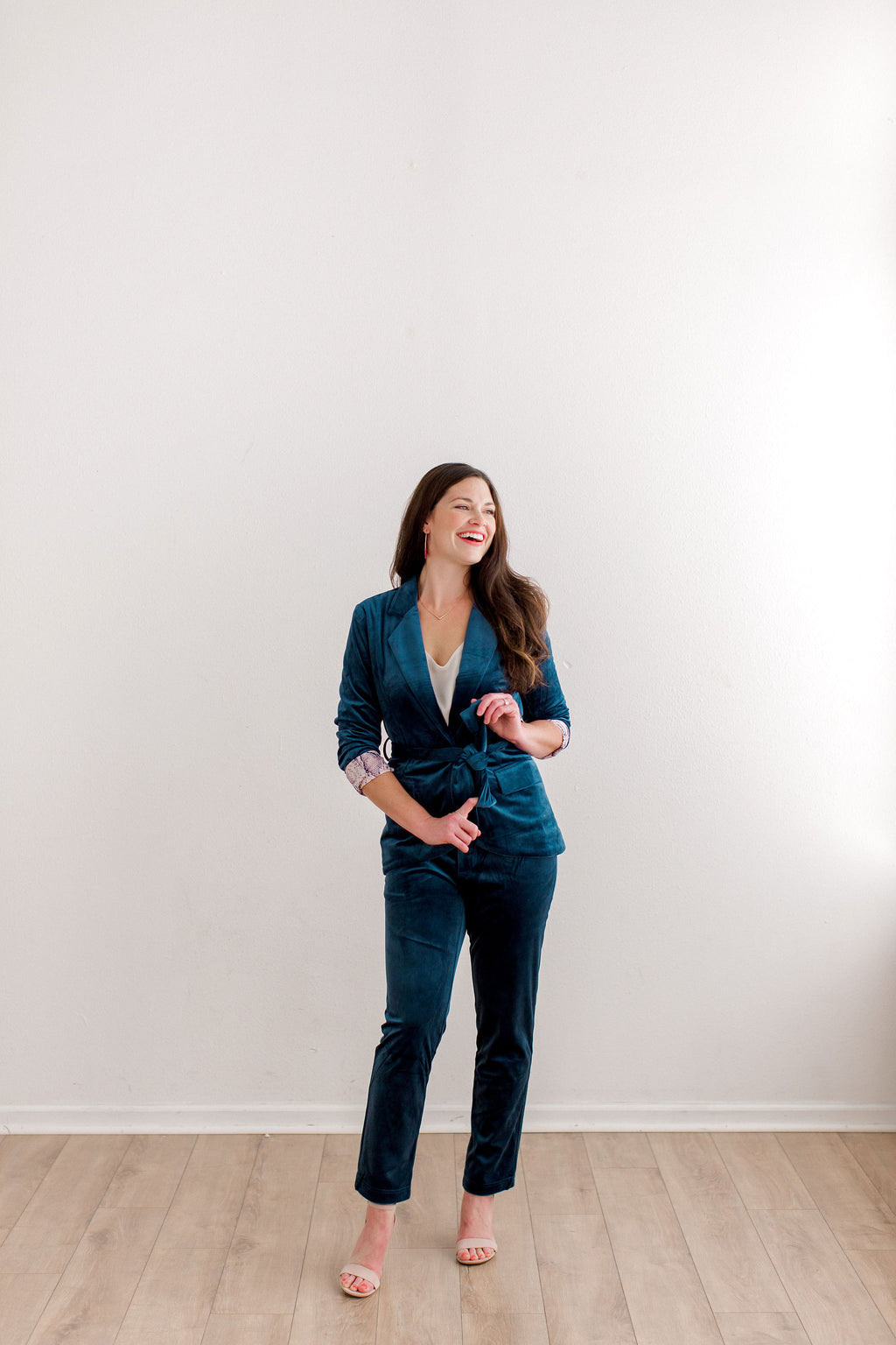 blue velvet womens blazer