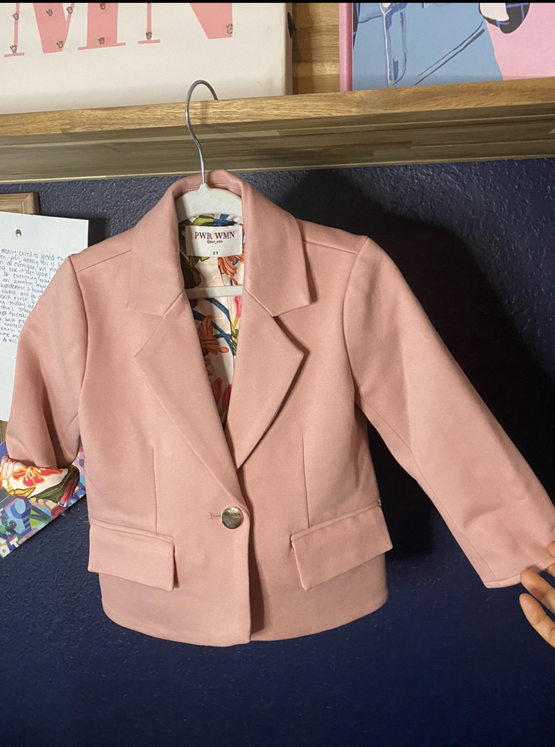 toddler blush blazer, mommy and me blush blazer, girls blazer