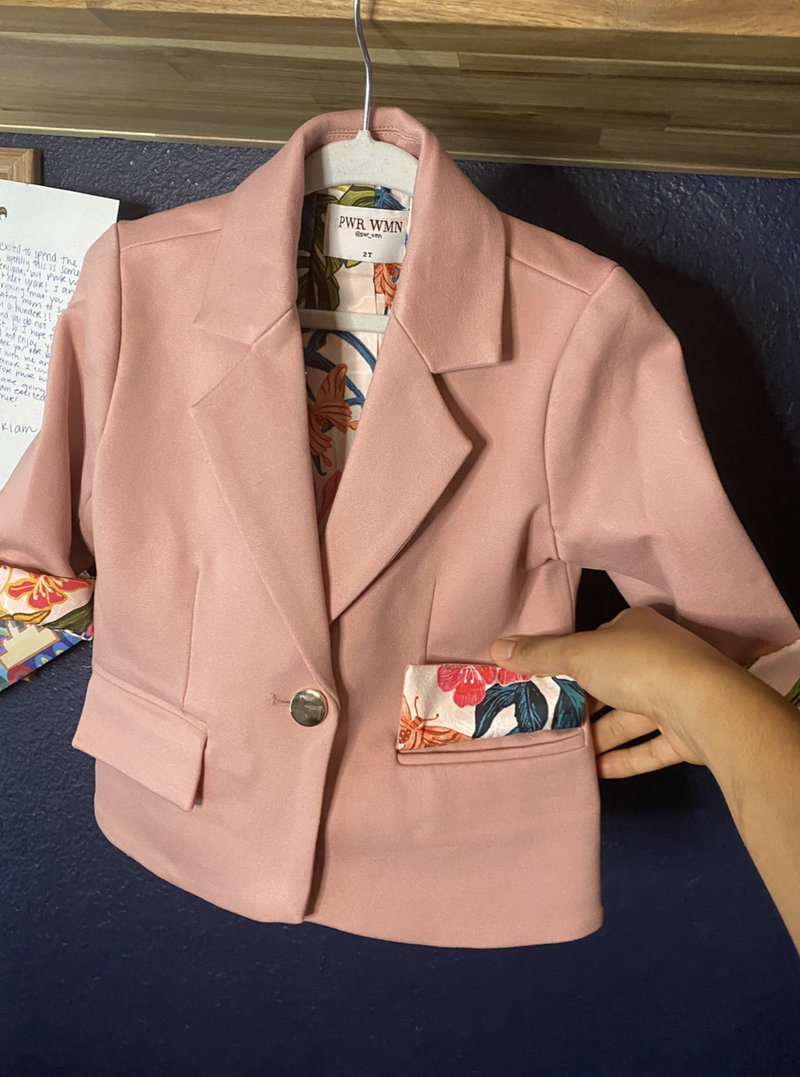 toddler blush blazer, mommy and me blush blazer, girls blazer