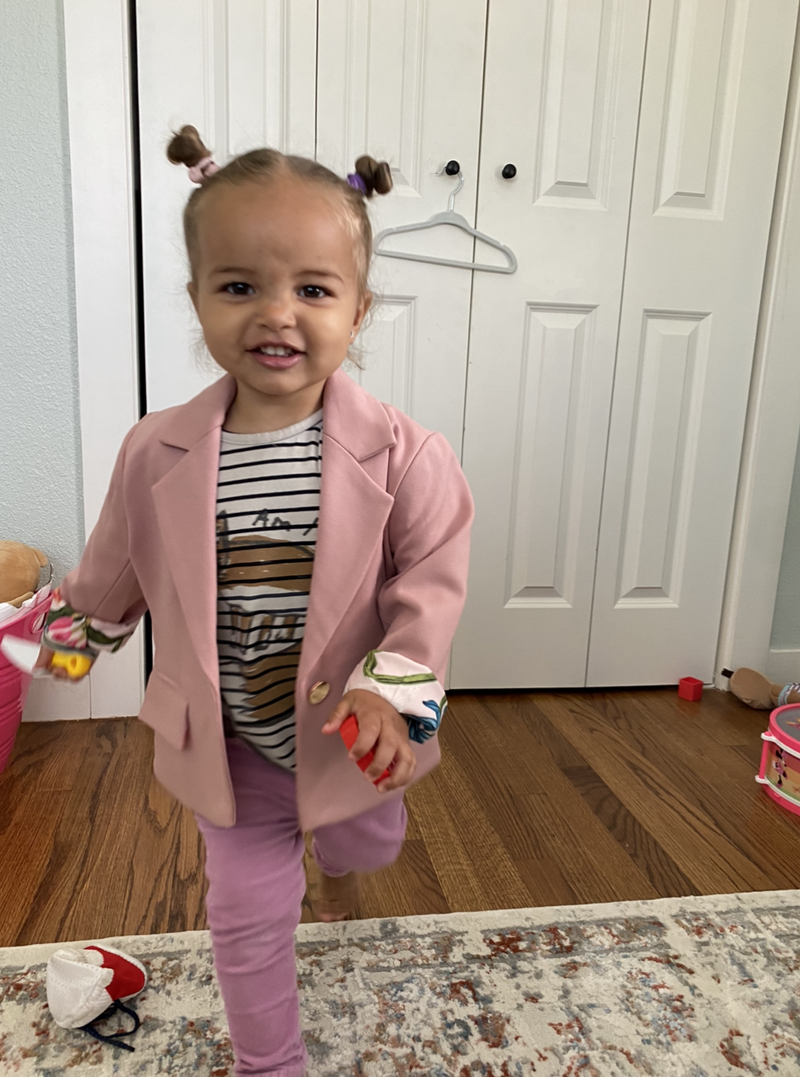 toddler blush blazer, mommy and me blush blazer, girls blazer