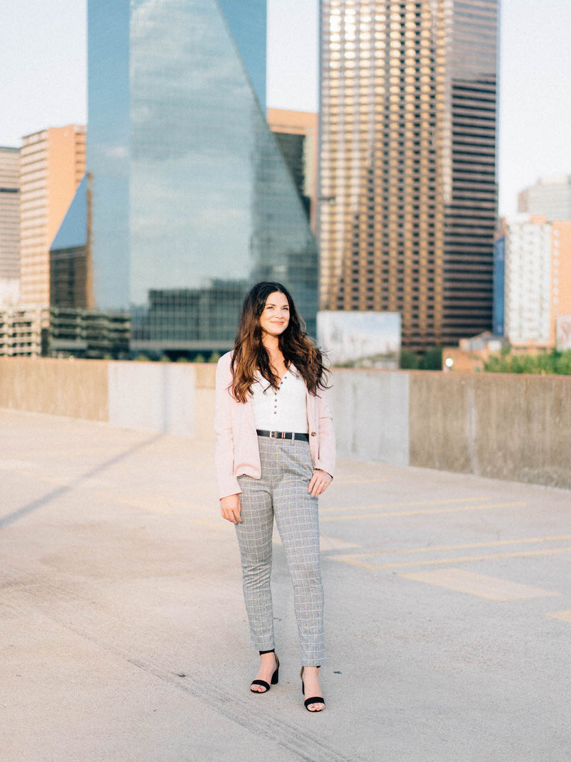 womens grey plaid pants 