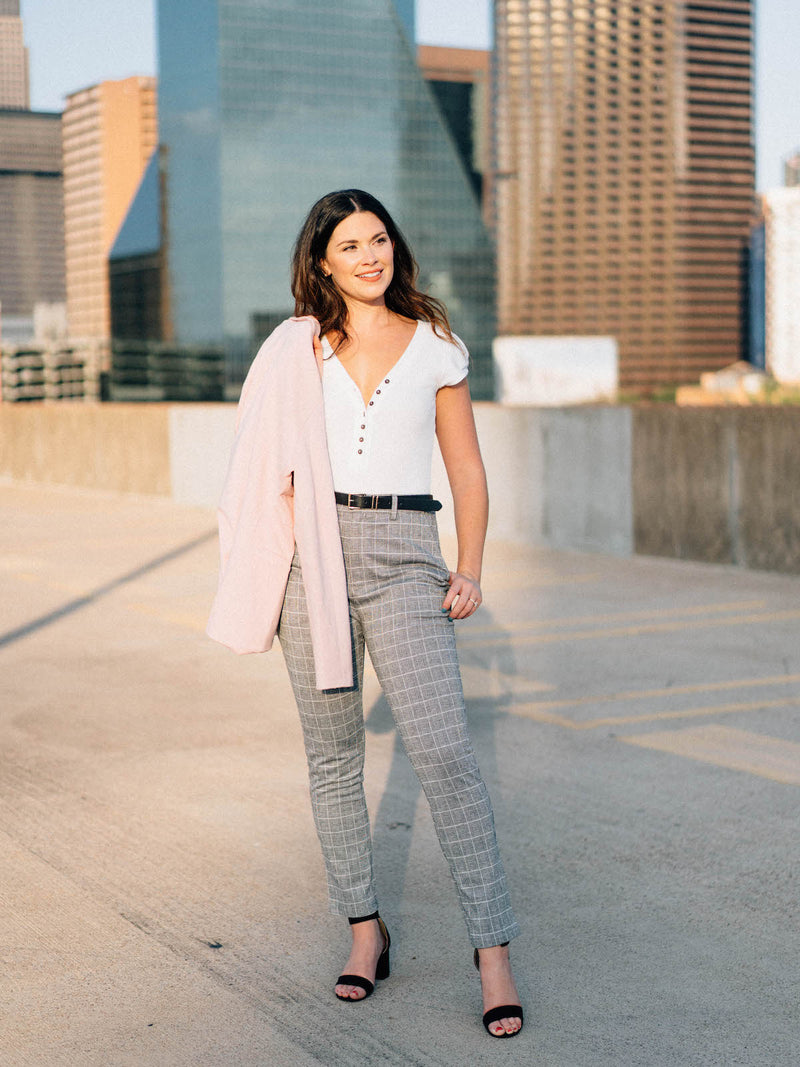  womens grey plaid pants 