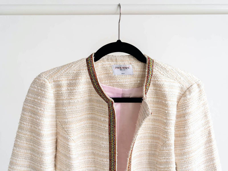 tweed women's jacket with inside pocket