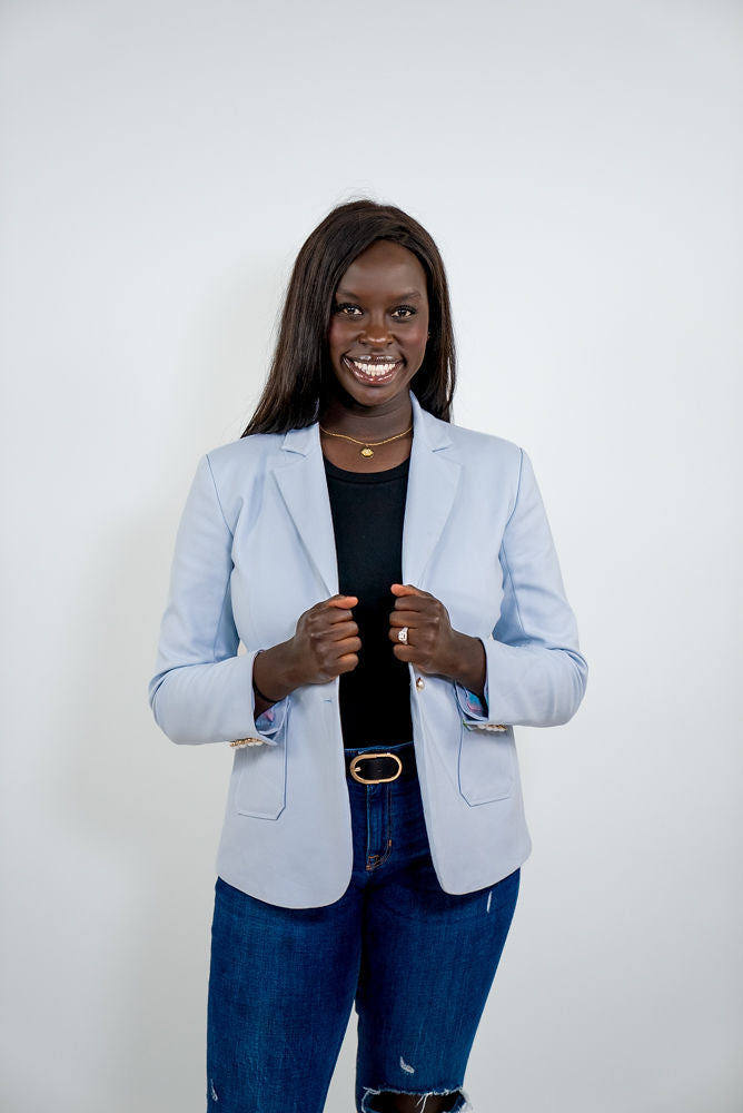 Baby Blue Women's Blazer Women's Blue Blazer Women's Workwear