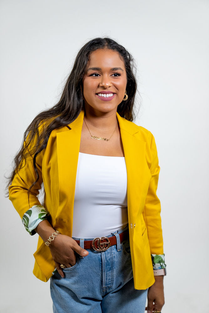 WOMEN'S YELLOW BLAZER