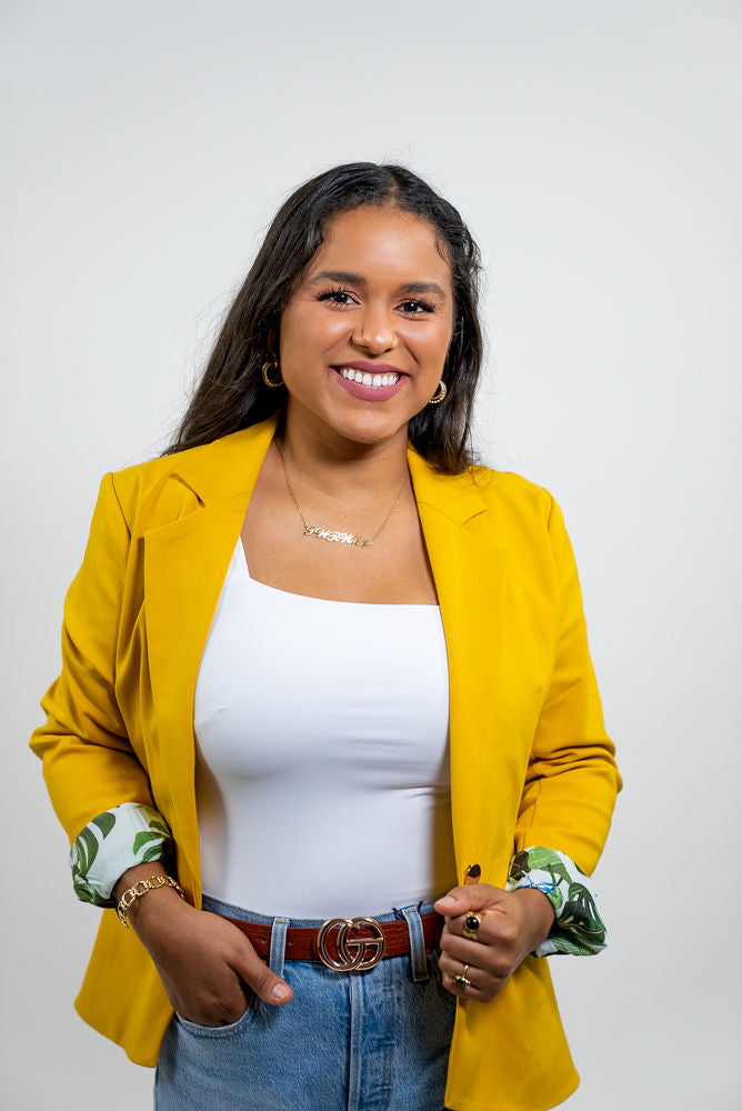 WOMEN'S YELLOW BLAZER