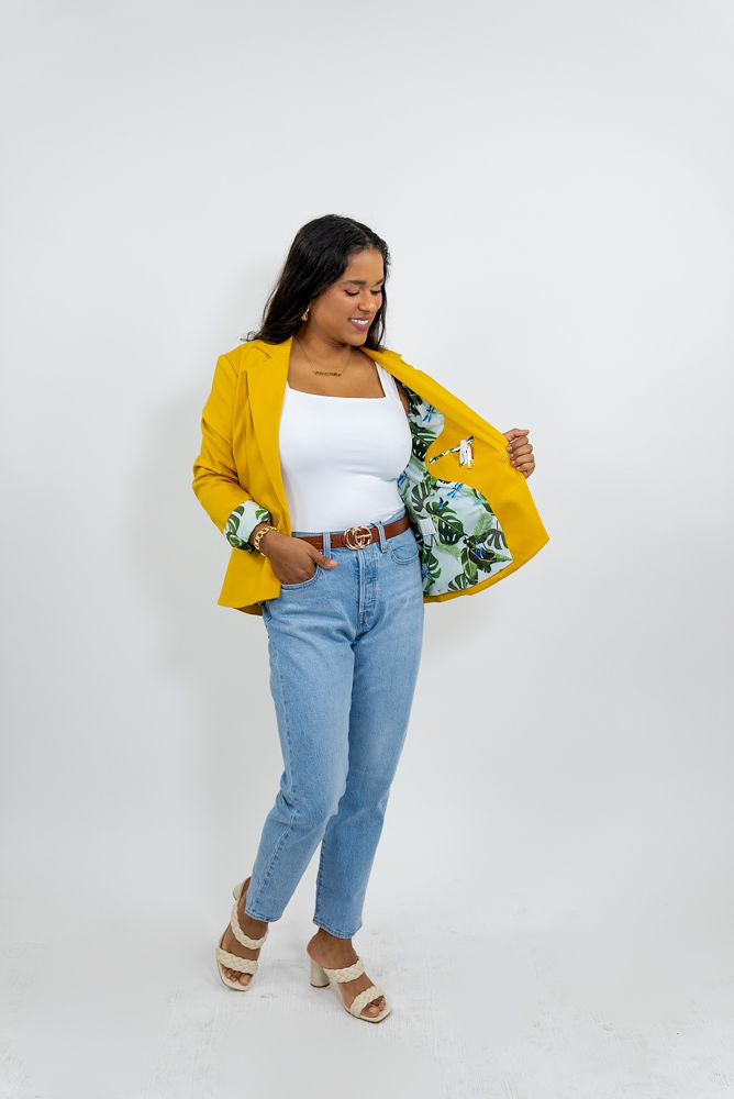 WOMEN'S YELLOW BLAZER