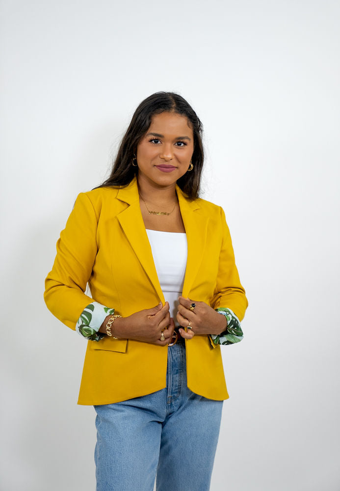 WOMEN'S YELLOW BLAZER