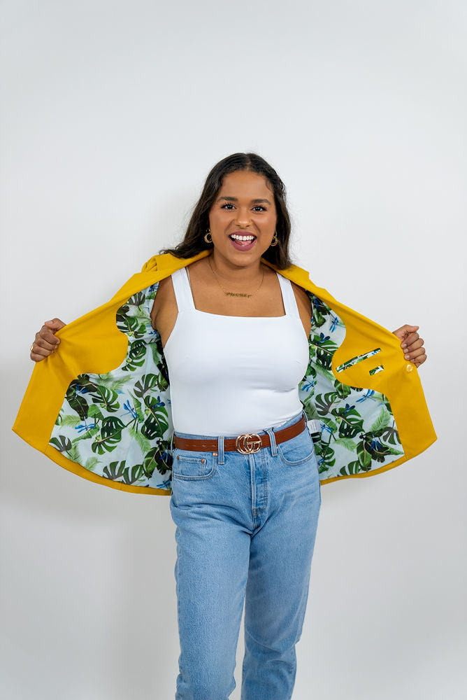 WOMEN'S YELLOW BLAZER