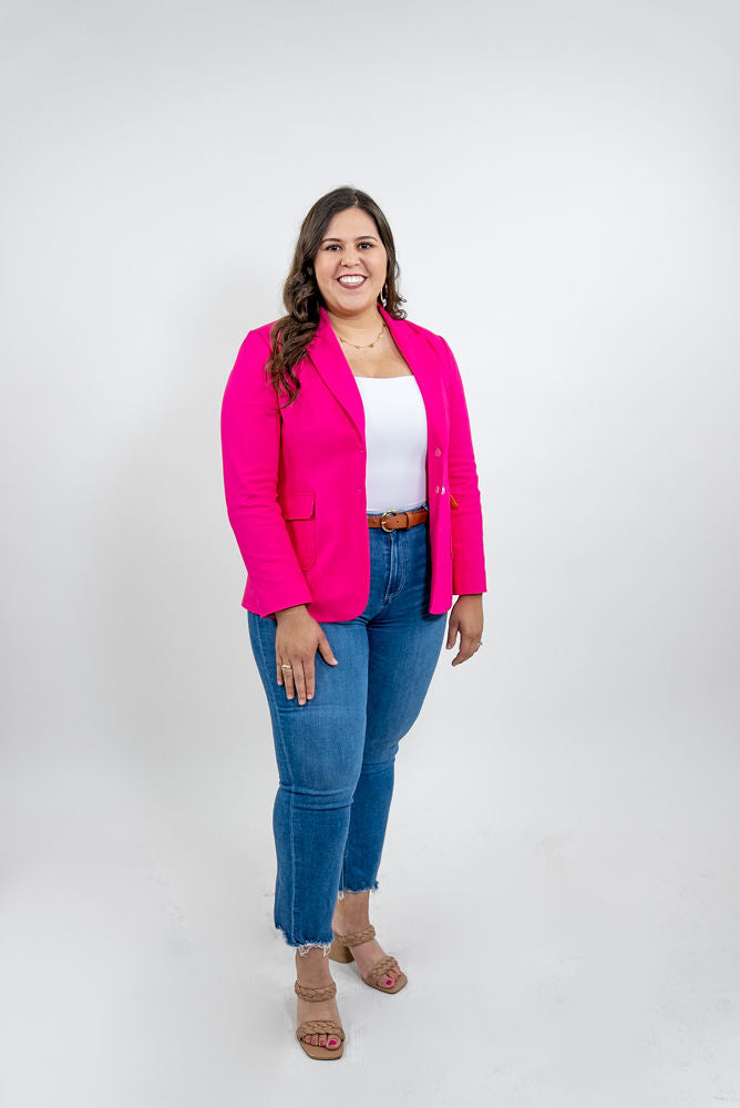 WOMEN'S PINK OVERSIZED BLAZER