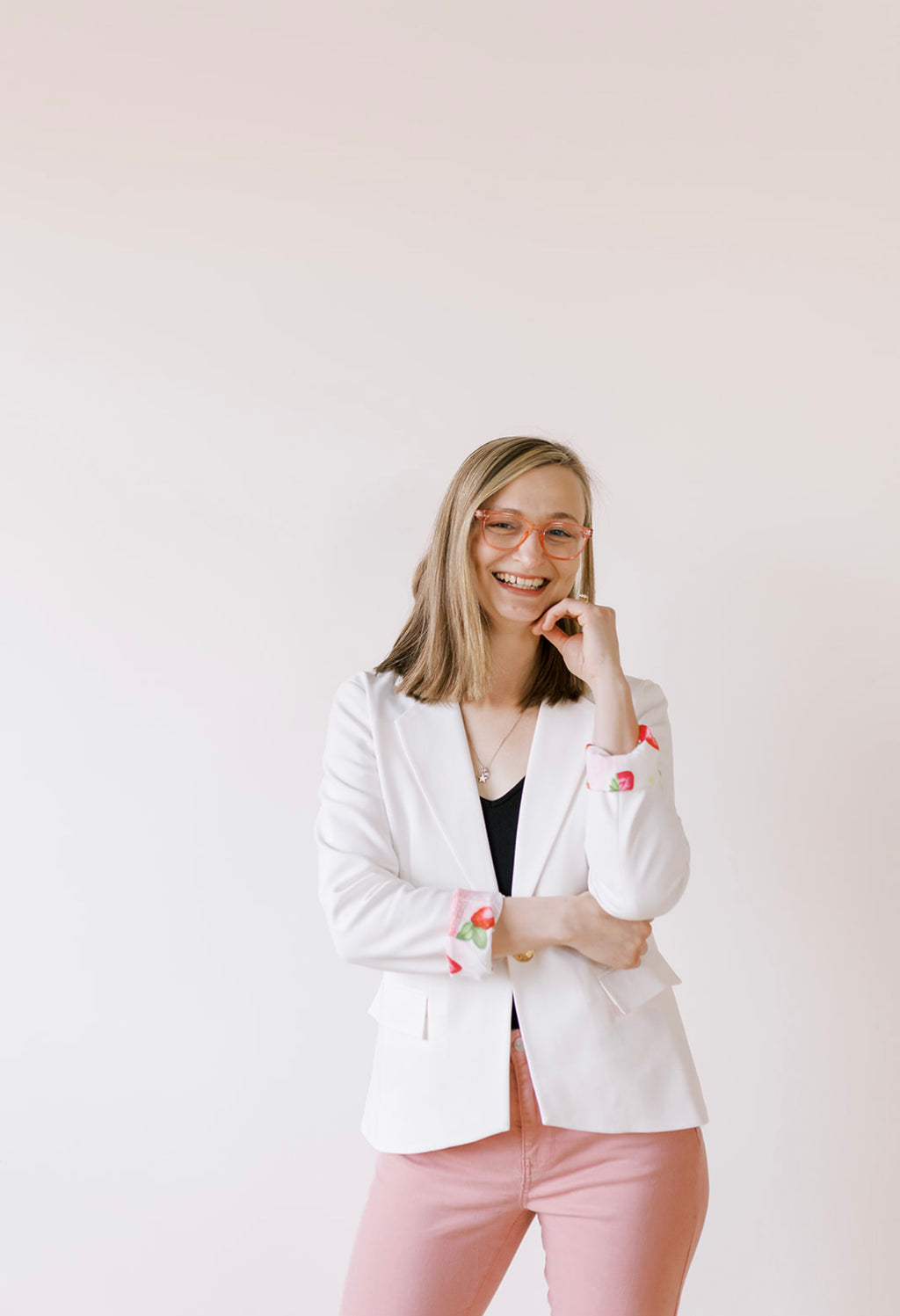 Women’s White Summer Blazer Suit Jacket