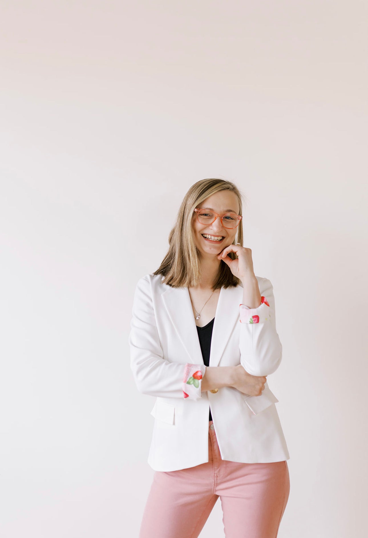 Women’s White Summer Blazer Suit Jacket